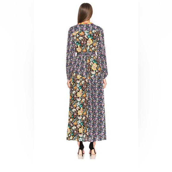 FRAME Floral Panel Wrap Dress, Medium - Picture 2 of 10